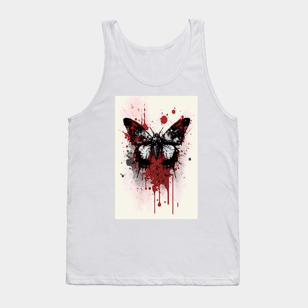 Moth Ink Painting Tank Top by TortillaChief